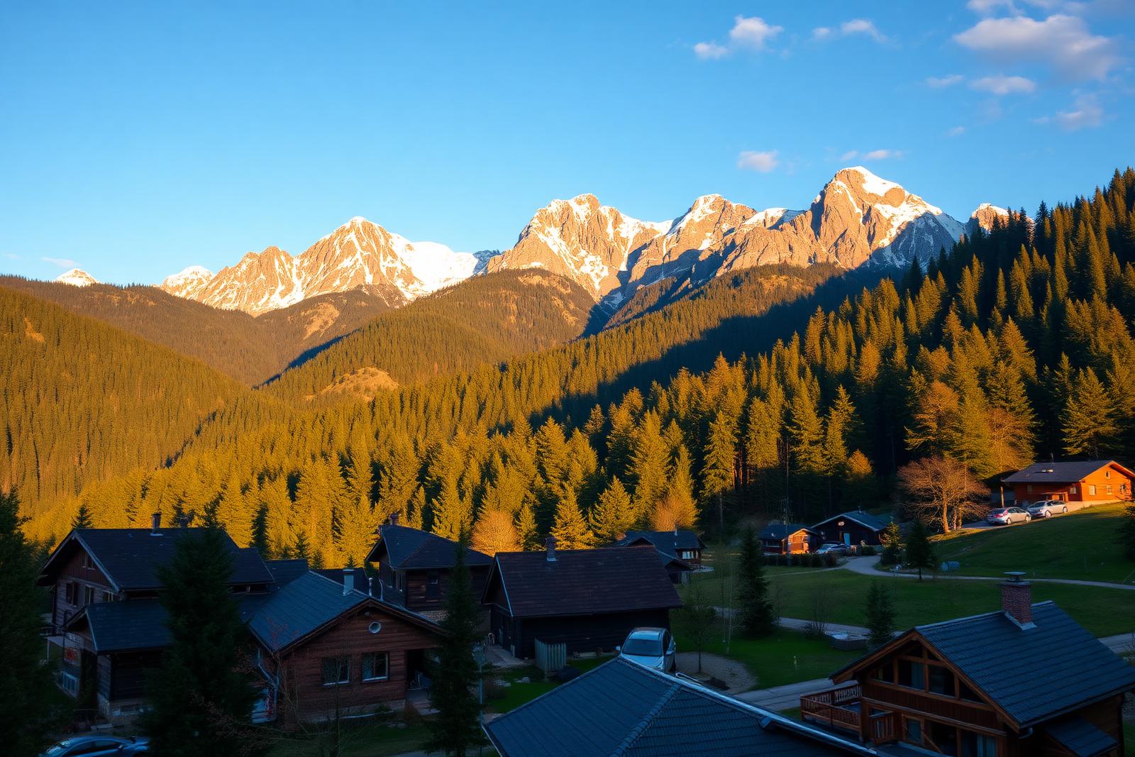 Peisaj din zona Valea Prahovei